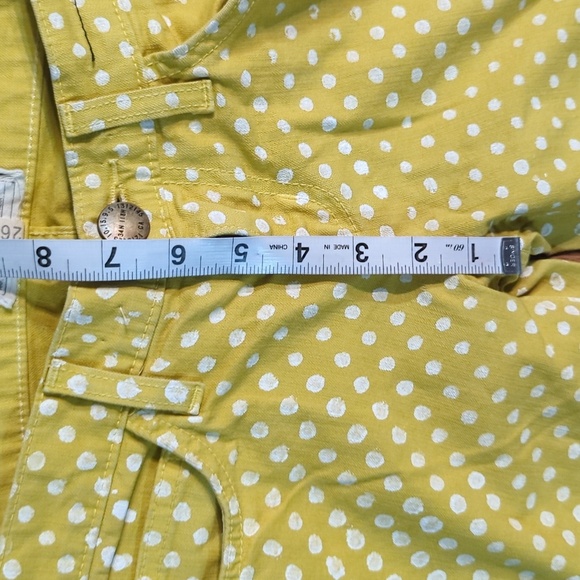 Current/Elliott lemongrass polka dot stretch Stiletto True 80s Skinny Jeans, 26* - Picture 3 of 6